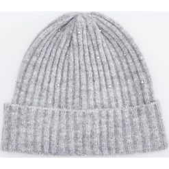 Czapka z koralikami - Jasny szar. Szare czapki damskie marki Reserved. Za 49,99 zł.