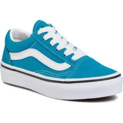 Tenisówki VANS - Old Skool VN0A4BUUWKM1 Caribbean Sea/True White. Niebieskie półbuty dziewczęce Vans, bez wzorów, ze skóry, na sznurówki. Za 219,00 zł.