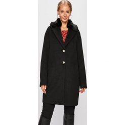 Trussardi Jeans - Płaszcz. Białe kurtki damskie Trussardi Jeans, s, bez wzorów, z elastanu, klasyczne, bez kaptura. W wyprzedaży za 749,90 zł.