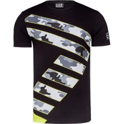 T-shirt EA7 EMPORIO ARMANI. Pomarańczowe t-shirty męskie EA7 Emporio Armani, z nadrukiem, z tkaniny, z okrągłym kołnierzem. W wyprzedaży za 204,00 zł.