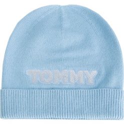 Czapka TOMMY HILFIGER - Patch Knit Bea AW0AW06184 499. Niebieskie czapki damskie TOMMY HILFIGER, bez wzorów, z bawełny. Za 179,00 zł.