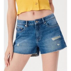 Szorty boyfriend fit - Granatowy. Niebieskie szorty damskie Sinsay, bez wzorów. Za 59,99 zł.