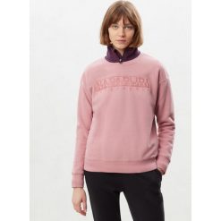Bluza Napapijri Berber N0YIXJ. Różowe bluzy damskie Napapijri, m, bez wzorów, z bawełny, bez rękawów, bez kaptura. W wyprzedaży za 209,00 zł.