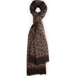Szal Brązowy w Paisley. Pomarańczowe szaliki męskie LANCERTO, paisley, z dzianiny. Za 99,90 zł.