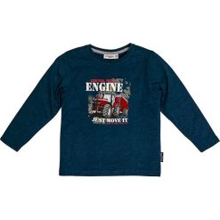 Koszulka "Tractor" w kolorze granatowym. Niebieskie t-shirty chłopięce Salt and Pepper, z nadrukiem, z bawełny, z długim rękawem. W wyprzedaży za 35,95 zł.