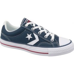 Granatowe Buty Converse Star Player Ox U 144150C. Buty sportowe męskie Converse, z gumy, na sznurówki. W wyprzedaży za 279,00 zł.