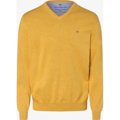 Fynch-Hatton - Sweter męski, żółty. Żółte swetry męskie Fynch-Hatton, m, bez wzorów, z dzianiny, klasyczne, z dekoltem w serek, bez kaptura. Za 299,95 zł.