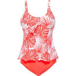 Tankini (2 części) bonprix koralowo-biały. Różowe stroje kąpielowe damskie bonprix, bez wzorów. Za 37,99 zł.