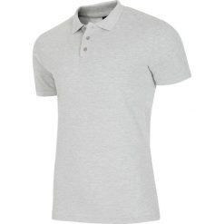 Koszulka polo męska TSM051AZ - JASNY SZARY MELANŻ. Szare koszulki męskie 4f, xl, bez wzorów, z bawełny, polo, bez rękawów. W wyprzedaży za 29,99 zł.