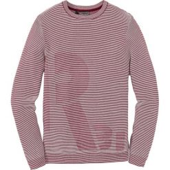 Sweter Regular Fit bonprix bordowy w paski. Czerwone swetry klasyczne męskie bonprix, l, w paski. Za 49,99 zł.