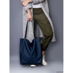Torba basic granatowa krata. Szare torebki klasyczne damskie Pakamera, z bawełny. Za 130,00 zł.