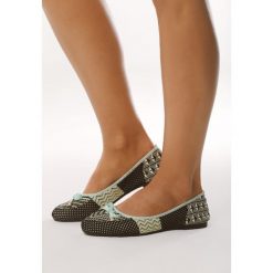 Zielone Balerinki Sensibilities. Zielone baleriny damskie Born2be, bez wzorów, bez obcasa, na płaskiej podeszwie. Za 29,99 zł.