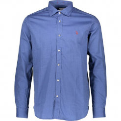 Koszula w kolorze niebieskim. Niebieskie koszule męskie marki U.S. Polo Assn., m, z haftami, z bawełny, button down. W wyprzedaży za 195,95 zł.