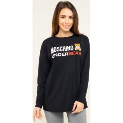 Bluzka Moschino Underwear & Swim A1801 9003. Czarne bluzki damskie Moschino Underwear & Swim, xs, bez wzorów, z elastanu, bez kołnierzyka, bez rękawów. Za 619,00 zł.