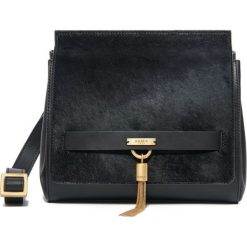 TOREBKA CROSS BODY W.KRUK. Czarne torebki worki damskie marki W.KRUK, z aplikacjami, z bawełny. Za 1590,00 zł.