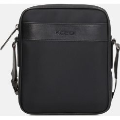 Czarna torba męska. Czarne torby męskie na ramię marki Kazar, w paski, z tkaniny, przez ramię, małe. Za 299,00 zł.
