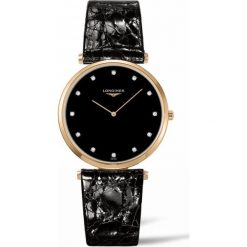 LONGINES La Grande Classique de Longines L4.755.1.57.2. Czarne zegarki męskie LONGINES, złote. Za 5900,00 zł.