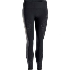 Legginsy do jogi YOGA 7/8 damskie. Czarne legginsy damskie DOMYOS, s, bez wzorów, z elastanu. Za 69,99 zł.