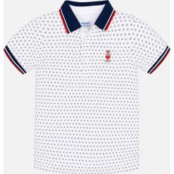 Mayoral - Polo dziecięce 92-134 cm. Białe t-shirty chłopięce marki Mayoral, z nadrukiem, z bawełny, z krótkim rękawem. Za 97,90 zł.
