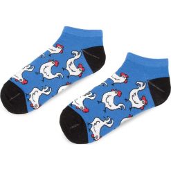 Skarpety Niskie Unisex CUP OF SOX - Pani Kura F Granatowy Kolorowy. Niebieskie skarpetki męskie marki Cup of sox, w kolorowe wzory, z elastanu. Za 19,00 zł.