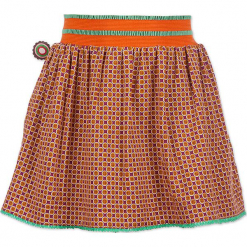 Spódnica "The Hardest Button To Button" z kolorowym wzorem. Brązowe spódniczki dziewczęce 4FunkyFlavours Kids, w kolorowe wzory, midi. W wyprzedaży za 82,95 zł.