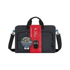 RivaCase torba 8058 17,3", czarna (8058-BNDL). Czarne torby na laptopa RivaCase, w paski, z tkaniny. Za 199,00 zł.