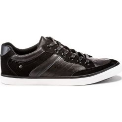 Trampki męskie: BUTY MĘSKIE TRAMPKI T155 – CZARNE