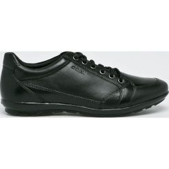 Geox - Buty skórzane. Czarne sneakersy męskie Geox, z okrągłym noskiem, na sznurówki. W wyprzedaży za 279,90 zł.