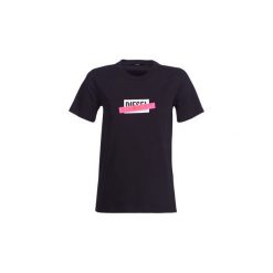 T-shirty z krótkim rękawem Diesel T SILY. Czarne t-shirty damskie Diesel, s, bez wzorów, bez kołnierzyka. Za 175,20 zł.
