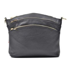 Torebki klasyczne damskie: Skórzana torebka w kolorze czarnym – (S)22 x (W)29 x (G)10 cm