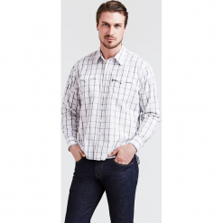 Koszula "Modern Barstow" w kolorze białym. Białe koszule męskie na spinki Levi's®, m, w kratkę, z bawełny, z klasycznym kołnierzykiem. W wyprzedaży za 130,95 zł.