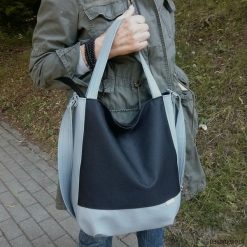 Szara torba na ramie, szara listonoszka worek. Szare listonoszki damskie marki Pakamera, bez wzorów, sportowe, na ramię, matowe, bez dodatków. Za 145,00 zł.