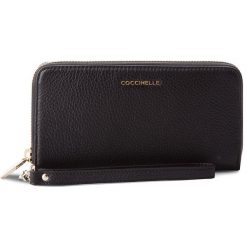 Duży Portfel Damski COCCINELLE - CW5 Metallic Soft E2 CW5 11 05 01 Noir 001. Czarne portfele damskie Coccinelle, ze skóry. W wyprzedaży za 419,00 zł.