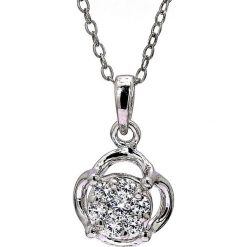 Srebrny naszyjnik z zawieszką z syntetycznego diamentu - dł. 40 cm. Szare naszyjniki damskie Just Diamonds, z diamentem, srebrne. W wyprzedaży za 1246,95 zł.