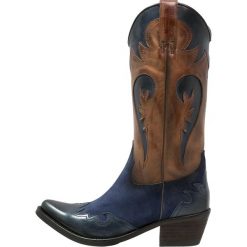 Kentucky's Western Kowbojki i Buty motocyklowe teguelila/delion. Niebieskie kowbojki damskie marki Kentucky's Western, z materiału. W wyprzedaży za 569,25 zł.