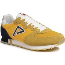 Sneakersy PEPE JEANS - Klein Archive Summe PMS0610 Ochre Yellow 097. Żółte sneakersy męskie Pepe Jeans, bez zapięcia. W wyprzedaży za 229,00 zł.