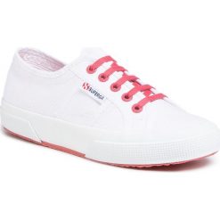 Tenisówki SUPERGA - 2750 Cotcontrastu S00GWR0 White/Pink Extase. Białe półbuty damskie Superga, na co dzień, bez wzorów, z gumy, bez obcasa, bez zapięcia. W wyprzedaży za 219,00 zł.