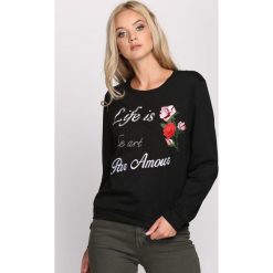 Bluzki damskie: Czarna Bluzka Par Amour