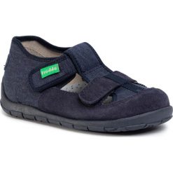 Kapcie FRODDO - G1700249-7 D Dark Blue. Niebieskie sandały chłopięce Froddo, ze skóry. Za 169,00 zł.