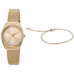 Esprit Slice Dot Rosegold Mesh SET ES1L100M0075. Różowe zegarki damskie Esprit, złote. W wyprzedaży za 442,00 zł.