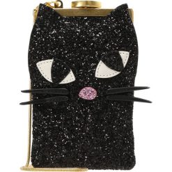 Torebki klasyczne damskie: Lulu Guinness GLITTER KOOKY CAT ELLIE Torba na ramię black