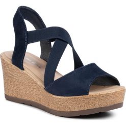 Sandały CLARA BARSON - WS2220-01 Cobalt Blue. Niebieskie klapki damskie Clara Barson, bez wzorów, ze skóry ekologicznej, bez obcasa, na obcasie. Za 79,99 zł.