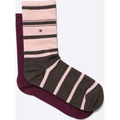 Tommy Hilfiger - Skarpetki (2-pack). Różowe skarpetki damskie marki TOMMY HILFIGER, l, z bawełny. W wyprzedaży za 34,90 zł.