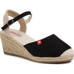Espadryle BIG STAR - FF274542 Black. Czarne espadryle damskie BIG STAR, bez wzorów, z tworzywa sztucznego, bez obcasa, na obcasie. W wyprzedaży za 79,00 zł.