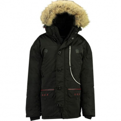 Parka "Carnaval" w kolorze czarnym. Niebieskie parki męskie marki GALVANNI, l, z okrągłym kołnierzem. W wyprzedaży za 454,95 zł.