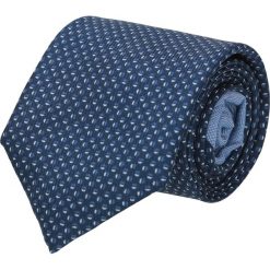 Krawat winman granatowy classic 209. Niebieskie krawaty męskie marki Recman, na co dzień, w geometryczne wzory, z bawełny, eleganckie. Za 129,00 zł.