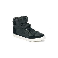 Buty Dziecko Hummel STADIL OILED HIGH JR. Czarne trampki dziewczęce Hummel, bez wzorów, bez zapięcia. Za 279,20 zł.