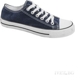 Damskie trampki JAZMIN NAVY. Niebieskie buty sportowe damskie Damskie trampki JAZMIN NAVY, bez wzorów, bez zapięcia. W wyprzedaży za 29,00 zł.