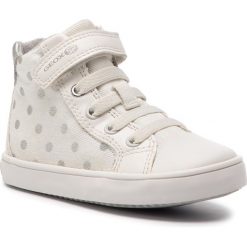 Trampki GEOX - J Gisli G. A J924NA 0QB54 C0007 M White/Silver. Białe trampki dziewczęce Geox, bez wzorów, z gumy, bez zapięcia. W wyprzedaży za 139,00 zł.