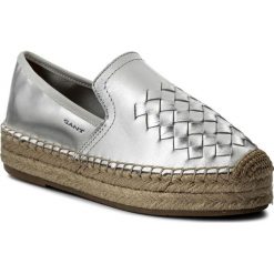Espadryle GANT - Capri 16561388 Silver Metallic G804. Szare espadryle damskie marki GANT, ze skóry, na płaskiej podeszwie. W wyprzedaży za 269,00 zł.